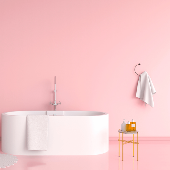 Salle de bain couleur Rose Sunset